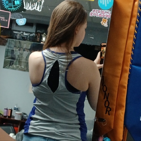 Reebok Women's White and Purple Tank Top - Picture 2 of 4